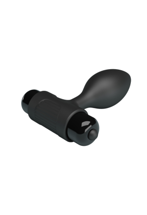 Plug analny z  wibracjami w kolorze czarnym