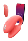 Pomarańczowy wibrator dla par sterowany aplikacją mobilną - We-Vibe Chorus