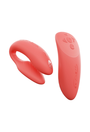 Pomarańczowy wibrator dla par sterowany aplikacją mobilną - We-Vibe Chorus