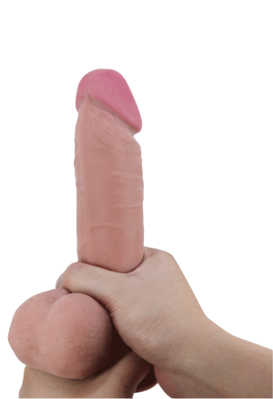 Realistyczne dildo z przyssawką i przesuwną skórką - 20,5cm