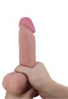 Realistyczne dildo z przyssawką i przesuwną skórką - 20,5cm