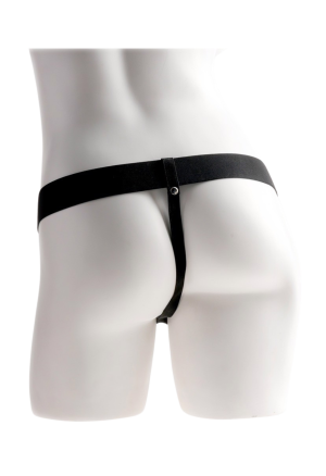 Cielisty, pusty strap-on z wibracjami 25,4 cm