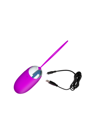 Fioletowe jajko z mocnymi wibracjami, zasilane USB