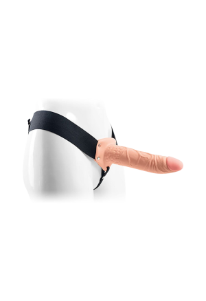 Wibrujący strap-on pusty w środku - długość 20,5 cm