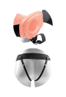 Wibrujący strap-on pusty w środku - długość 20,5 cm