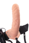 Pusty strap-on z wibracjami, realistyczna proteza - 20 cm
