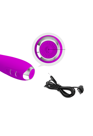 Wibrator do punktu G z funkcją elektrostymulacji - fioletowy