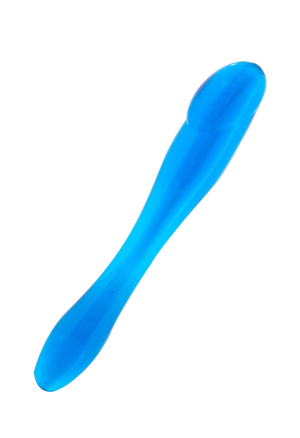 Małe, dwustronne dildo żelowe analne -  18cm