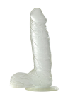 Przeźroczyste dildo 19cm realistyczne