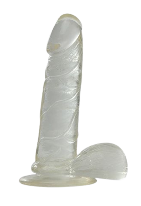Realistyczne, żelowe dildo, przezroczyste -  16.5 cm