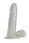 Realistyczne, żelowe dildo, przezroczyste -  16.5 cm