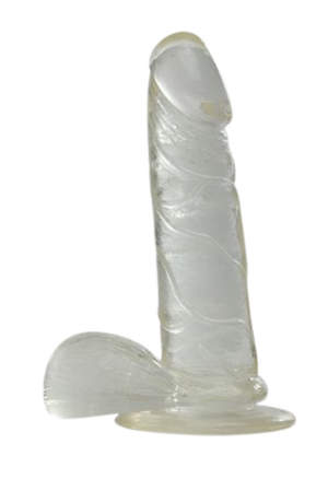 Realistyczne, żelowe dildo, przezroczyste -  16.5 cm