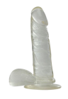 Realistyczne, żelowe dildo, przezroczyste -  16.5 cm