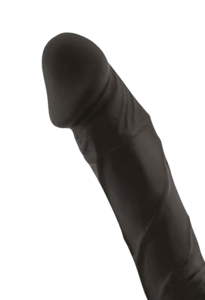 Czarne dildo z fakturą żył
