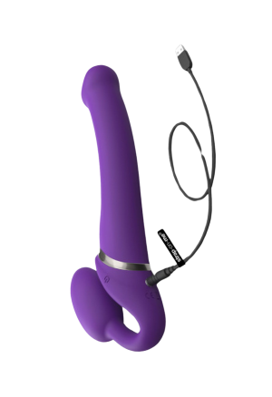 Wibrujący strap-on dla par - rozm. M