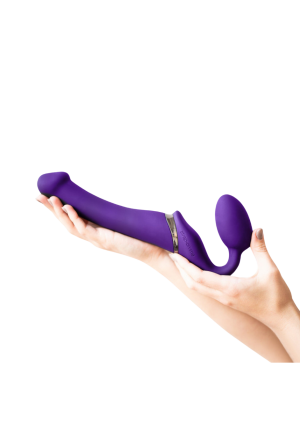 Wibrujący strap-on dla par - rozm. M