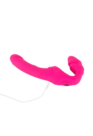 Pełny, podwójny strap-on dla par z wibracjami