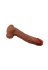 Realistyczne dildo - 25 cm, z funkcjami rotacji, uderzeń i wibracji