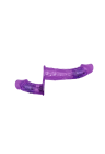 Fioletowy, damski strap-on do podwójnej penetracji