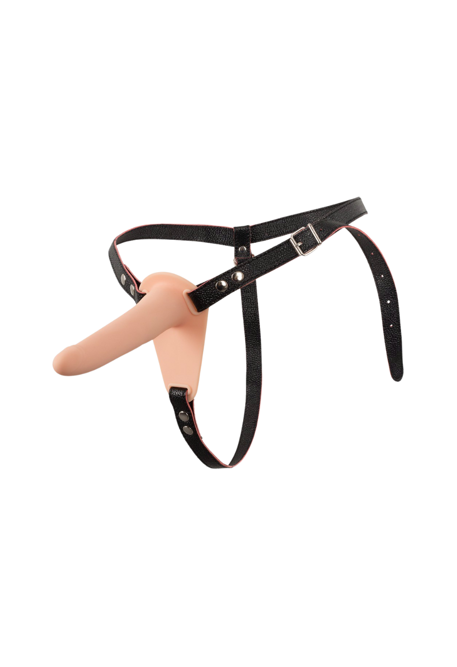Cielisty, pełny strap-on dla kobiet z wibracjami i uprzężą Cielisty, pełny strap-on dla kobiet z wibracjami i uprzężą