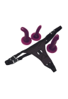 Strap-on z 3 wymiennymi dildo na uprzęży