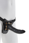 Elegancki czarno - złoty STRAP ON, 19 cm