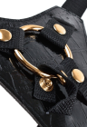 Elegancki czarno - złoty STRAP ON, 19 cm