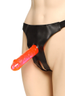 Strap-on z dwoma wymiennymi dildo różnej wielkości