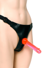 Strap-on z dwoma wymiennymi dildo różnej wielkości