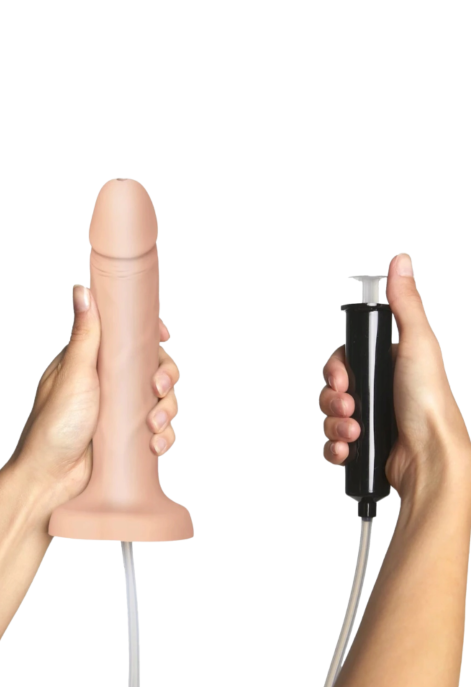 Dildo z funkcją wytrysku, pojemność 30 ml