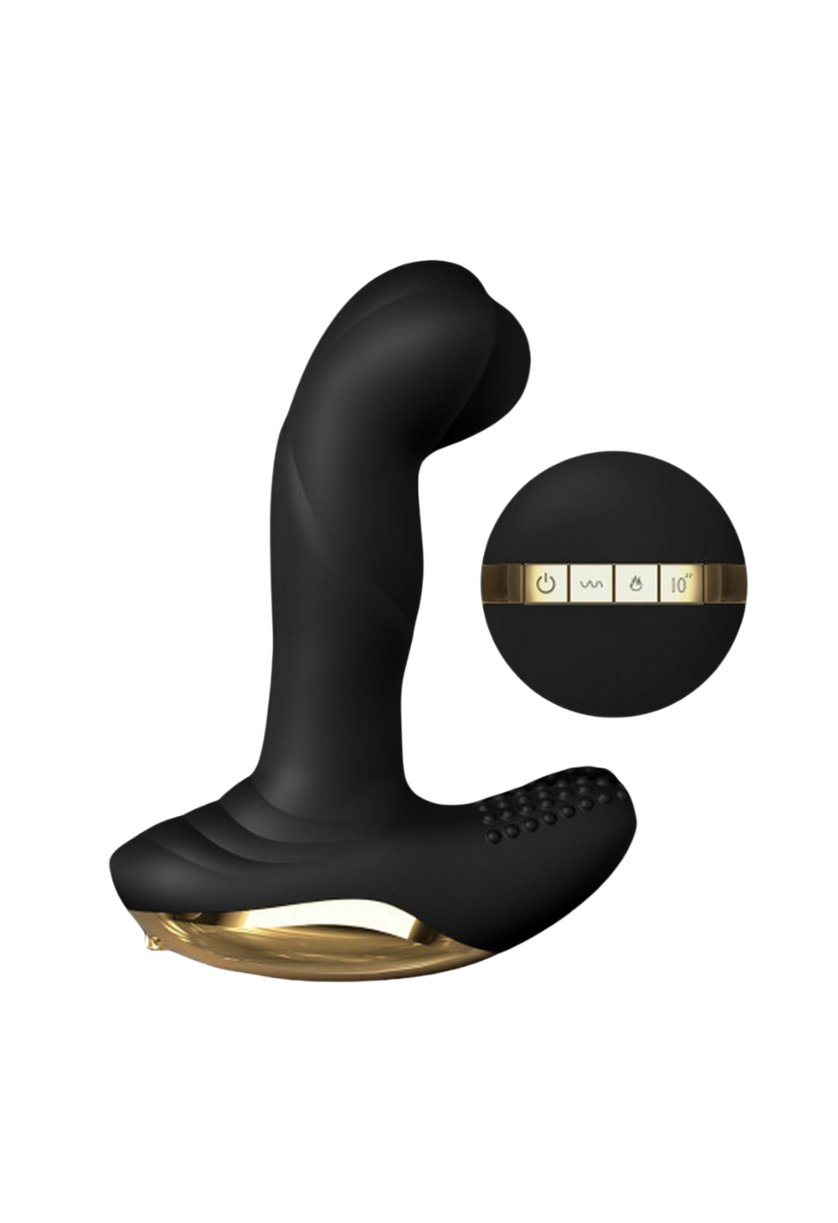 Designerski masażer prostaty w eleganckiej czerni