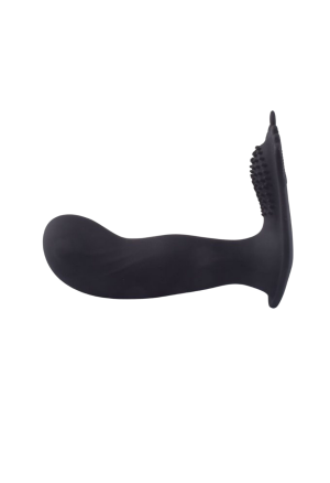 Wibrujący masażer prostaty ze stymulatorem jąder - na pilota