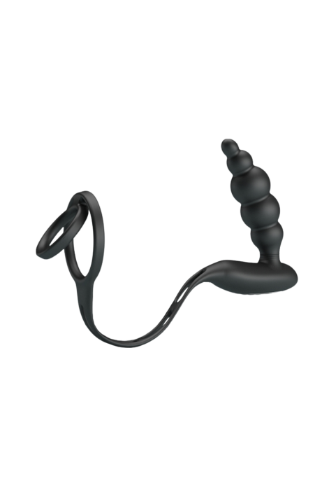 Masażer prostaty - bałwanek z podwójnym ringiem
