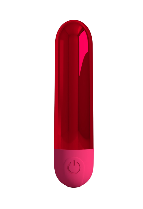 Metaliczny, mini wibrator typu bullet - 8 cm