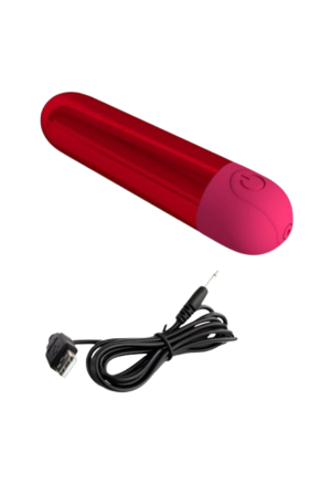 Metaliczny, mini wibrator typu bullet - 8 cm