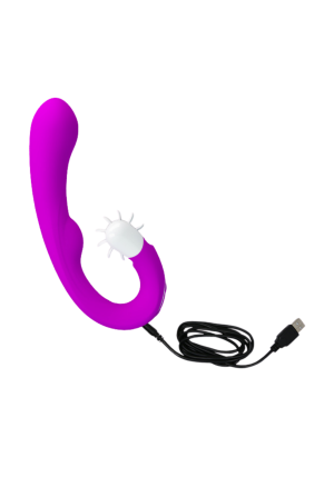 Zasilanie USB wibratora z obrotową końcówką do łechtaczki