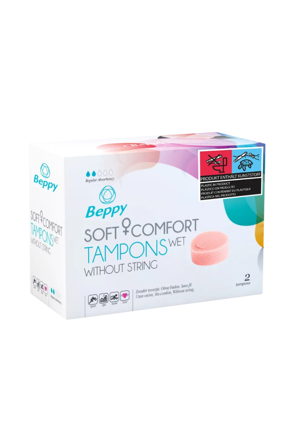 Nawilżone tampony medyczne, higieniczne - 2 sztuki Nawilżone tampony medyczne, higieniczne - 2 sztuki