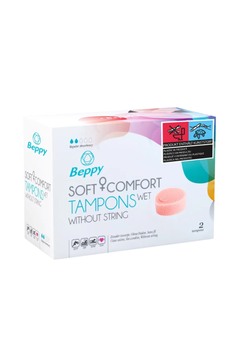 Nawilżone tampony medyczne, higieniczne - 2 sztuki