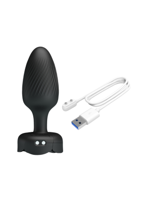 Korek analny z efektownym podświetleniem LED i wibracjami rozmiar S