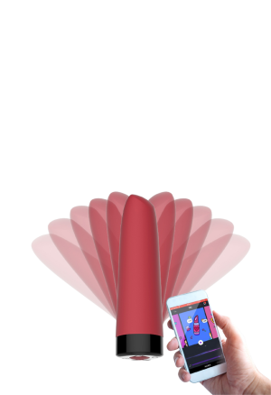 Mini wibrator typu szminka, sterowany aplikacją mobilną