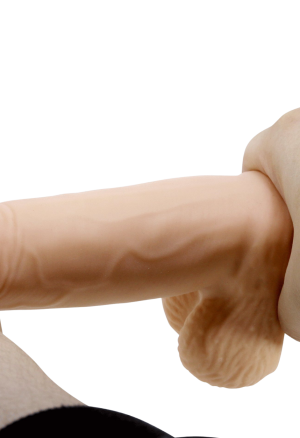 Ultra realistyczne dildo z przesuwna skórką  i rdzeniem w formie kręgów