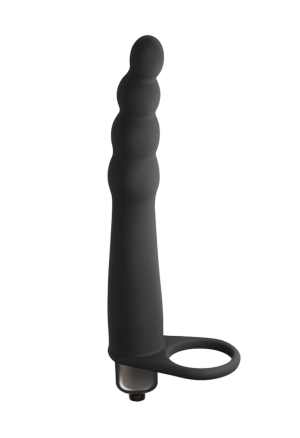 Stymulator analny, strap on ze zintegrowanym pierścieniem