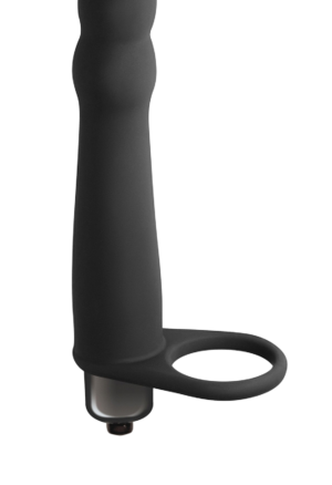 Stymulator analny, strap on ze zintegrowanym pierścieniem