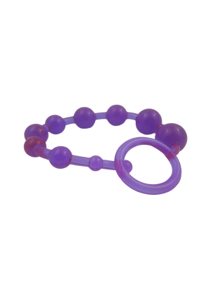 Kulki analne połączone ze sobą - fioletowe koraliki - 27cm