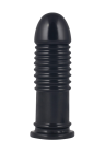 Duże, czarne dildo analne z żebrowaniem