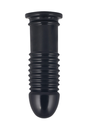Duże, czarne dildo analne z żebrowaniem