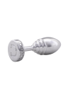 Ciężki, metalowy plug analny z prążkowaniem