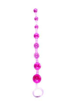 Różowe, progresywne koraliki analne - 29 cm