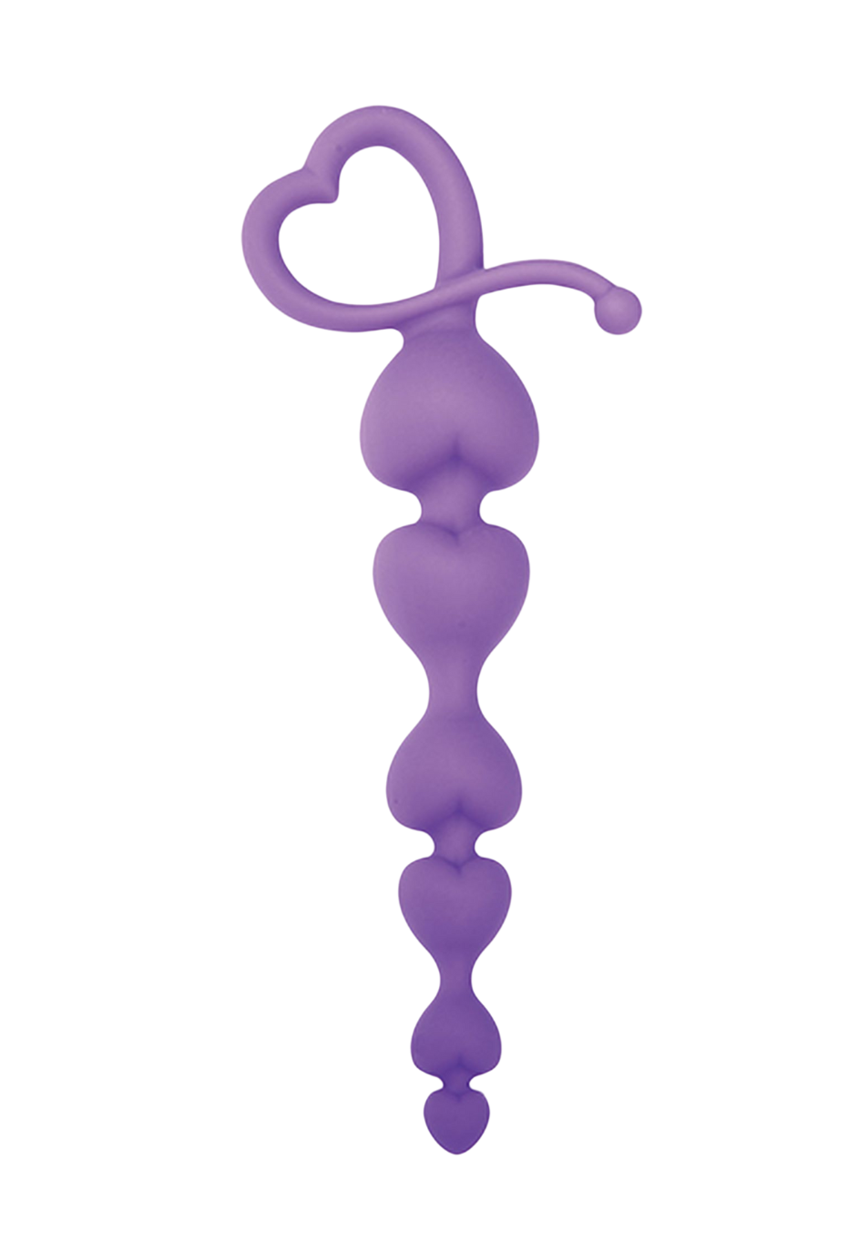 Fioletowy plug analny w kształcie serduszek - 18 cm Fioletowy plug analny w kształcie serduszek - 18 cm