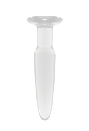 Opływowy, przezroczysty plug analny w rozmiarze S